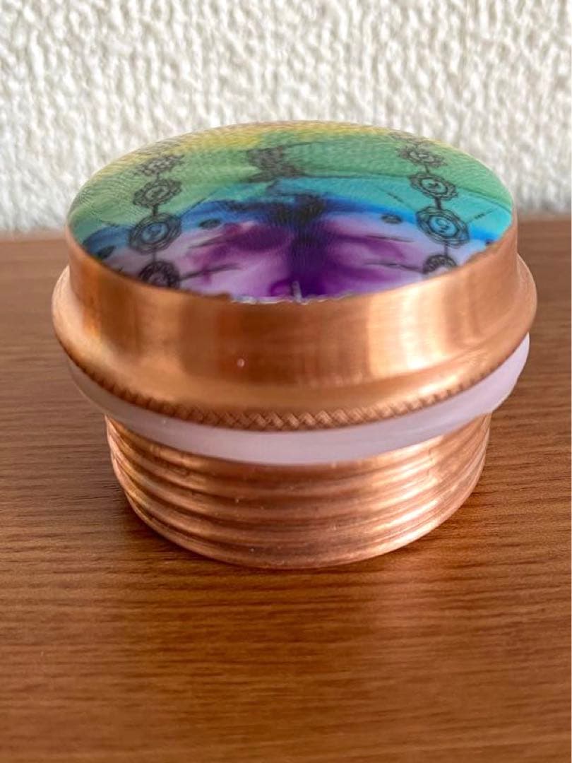 銅製ウォーターボトル 7チャクラ柄100%Copper Bottle FCB7