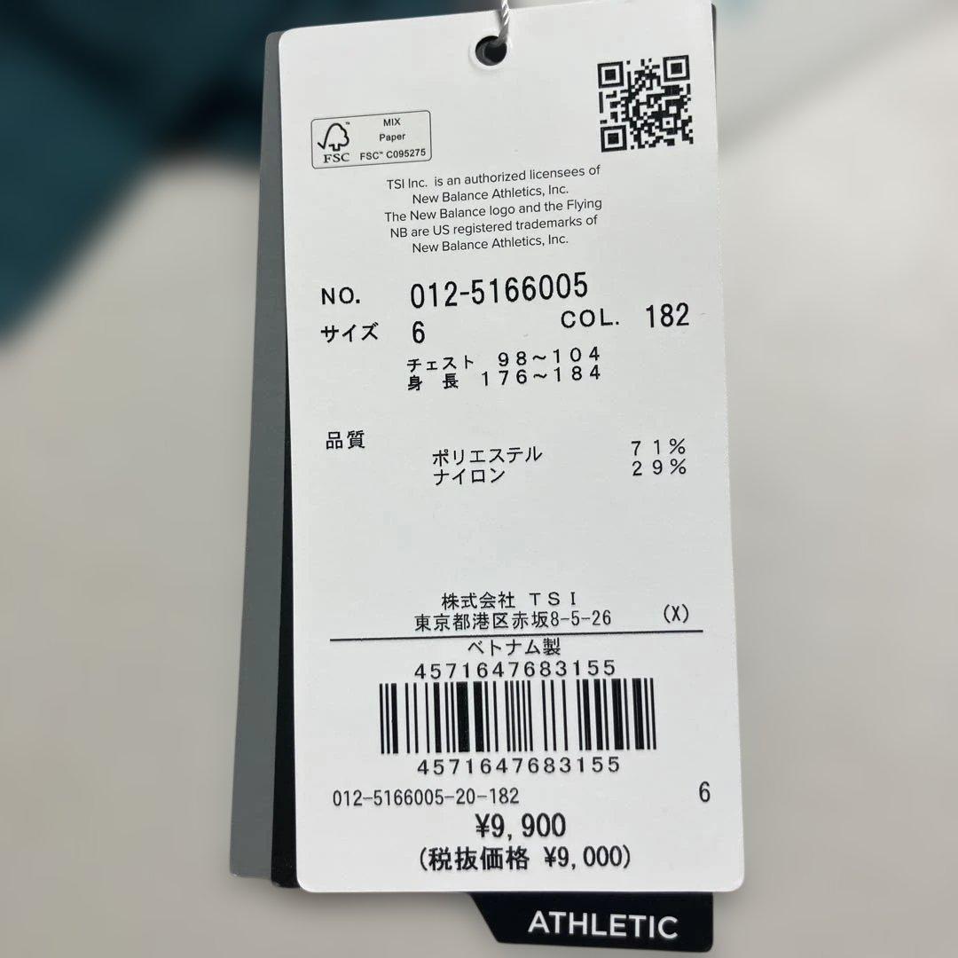 新品 NEW BALANCE GOLF スパン天竺モックネック半袖シャツ 6