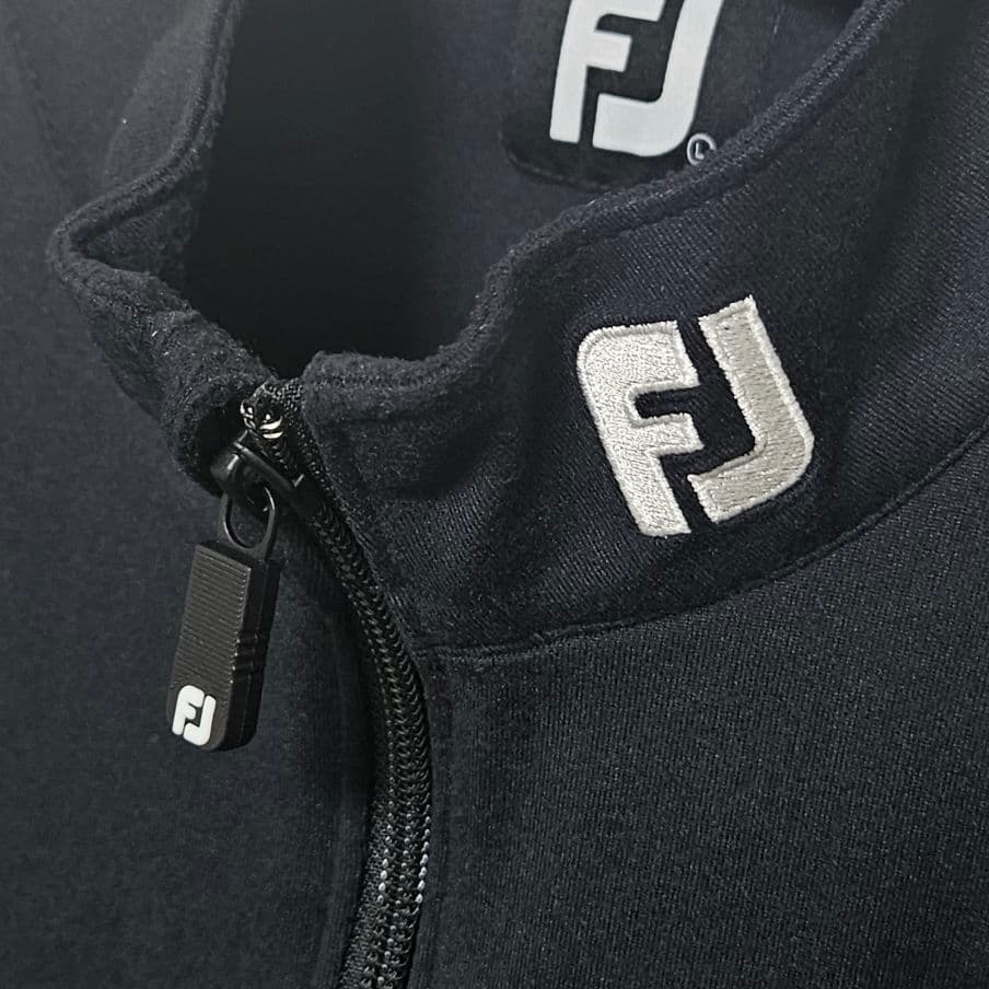 FOOT JOY メンズ ゴルフ ハ－フジップ 長袖 プルオーバー L ネイビー