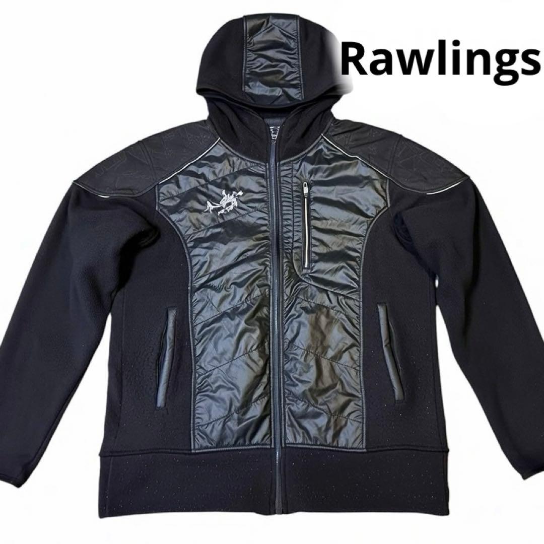 特別価格！！Rawlingsローリングス アウタージャケット黒フード付O(XL)
