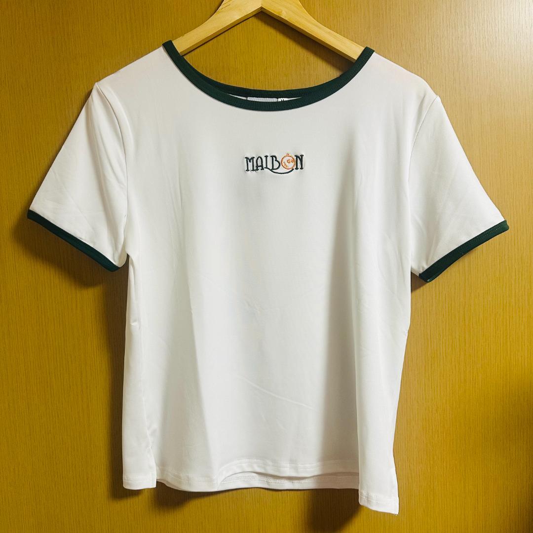 マルボンゴルフ Tシャツ レディース シャツ Malbon Golf 半袖 白S