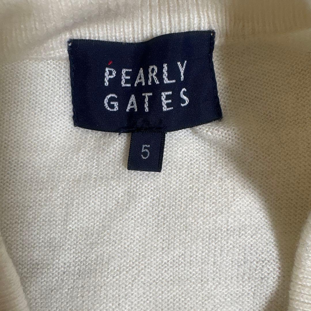 PEARLY GATES アイボリー 薄手ニット ウール100％ パーリーゲイツ