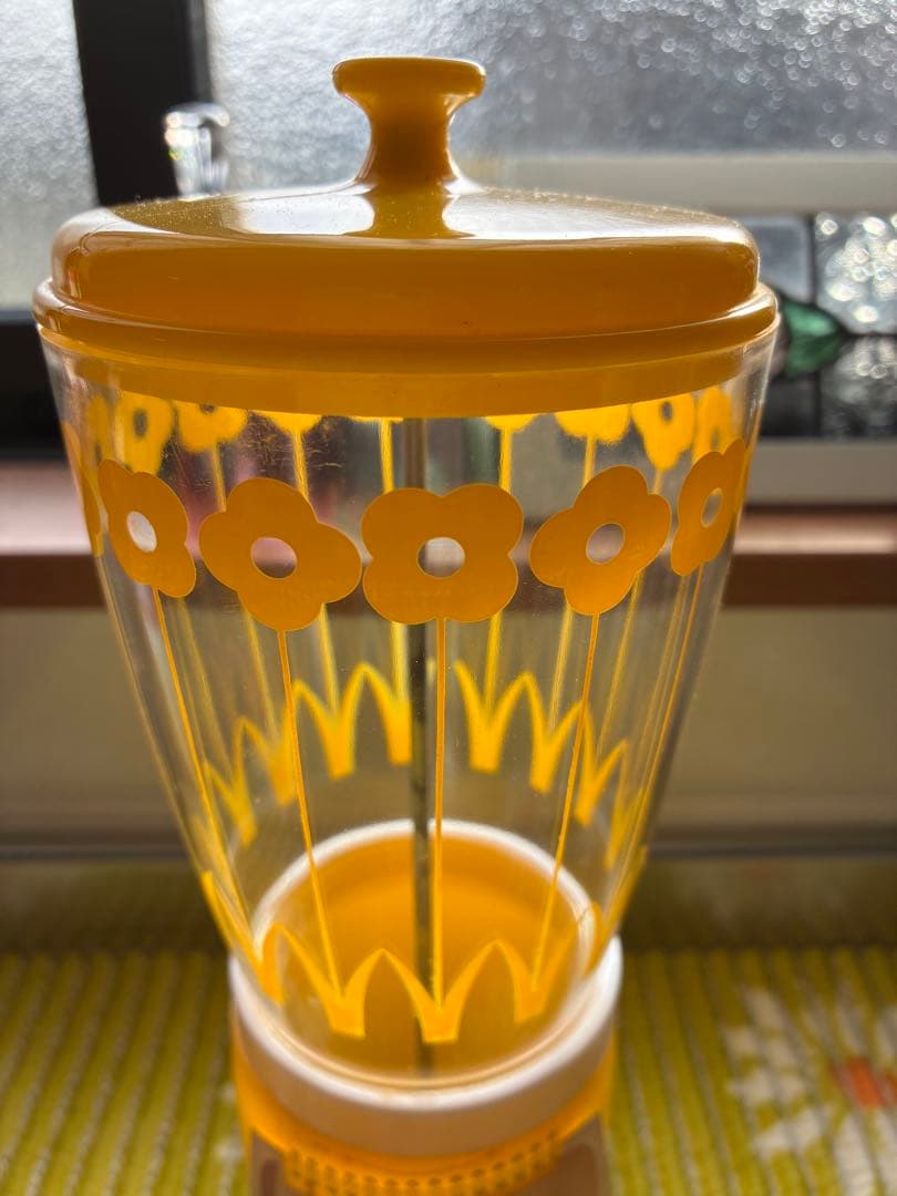 【最終値下】未使用　昭和レトロポップ　花柄箸立て　TOWAトーワ　当時物　レトロ