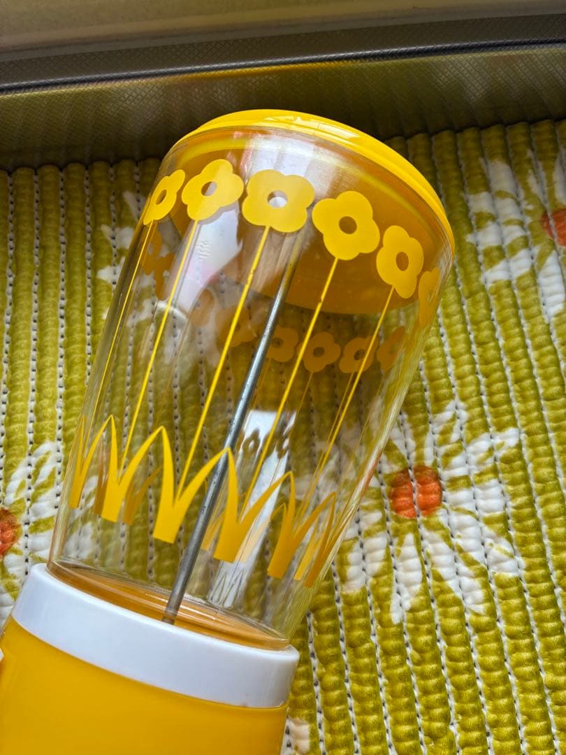 【最終値下】未使用　昭和レトロポップ　花柄箸立て　TOWAトーワ　当時物　レトロ