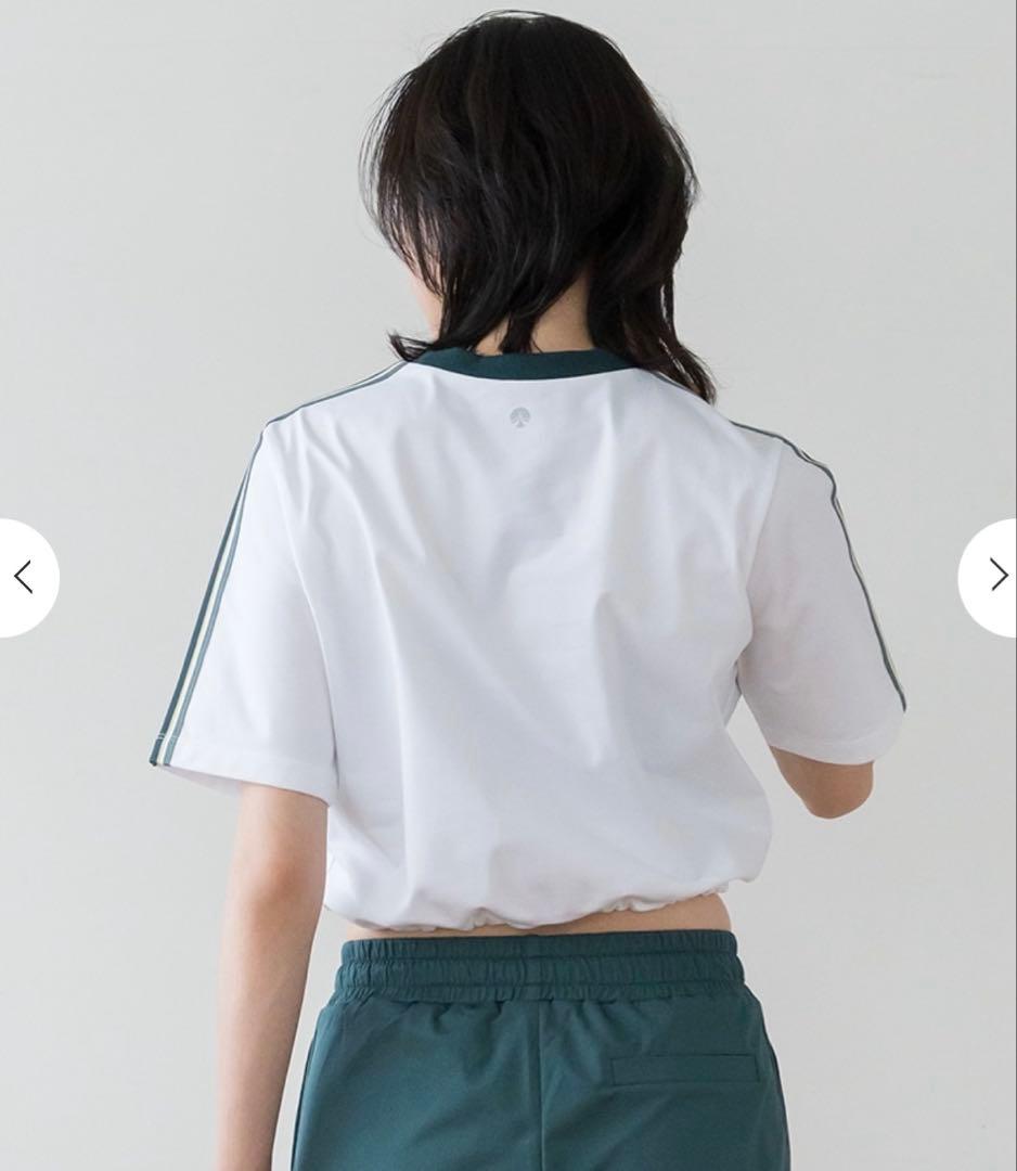 【SUKALA】ブラトップ付きラインクロップドTee