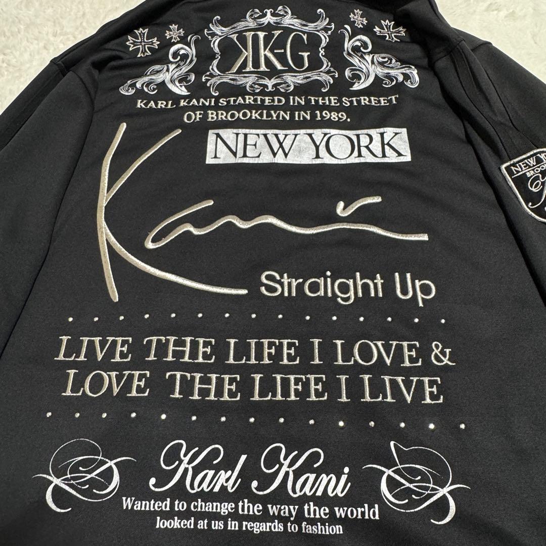 Karl Kani｛カールカナイ｝ストレッチジャケット 英文字刺繍ゴルフ XXL