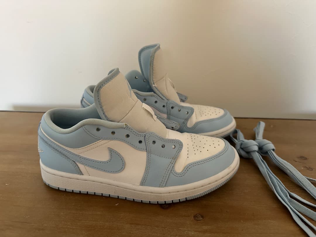 シューズ(女性用) Jordan low dunk blue&white