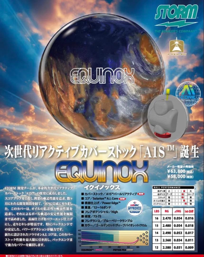新品未使用　ストーム　イクイノックス　15ポンド
