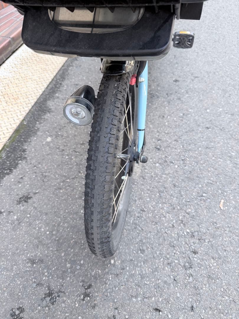 子供乗せ　3人　ヤマハ　電動アシスト自転車 水色 チャイルドシート付き