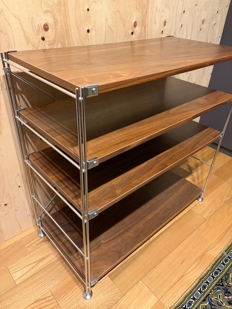 無印良品 MUJI ステンレスユニットシェルフ　ウォールナット　追加棚1枚セット