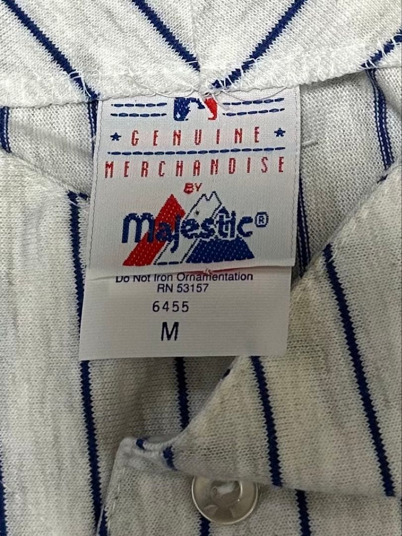野茂英雄 ドジャースユニフォーム型シャツ majestic/USA製/Mサイズ