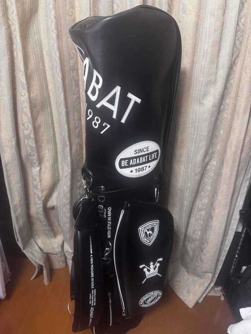 【美品】9.5インチ　ADABAT ブラック キャディバッグ