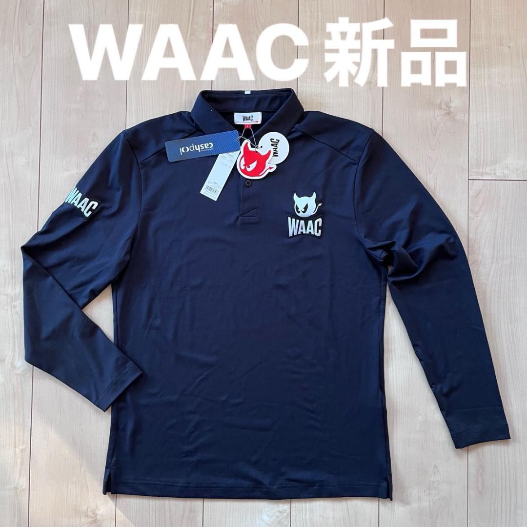 WAAC 長袖ポロシャツ ブラック色