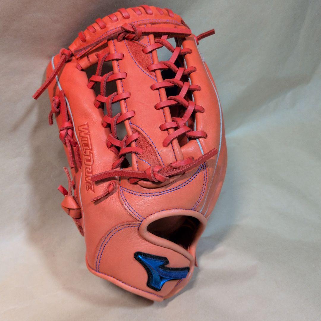 Mizuno:左投げ:軟式グローブ:スプレンディッドオレンジ:サイズ14:外野手