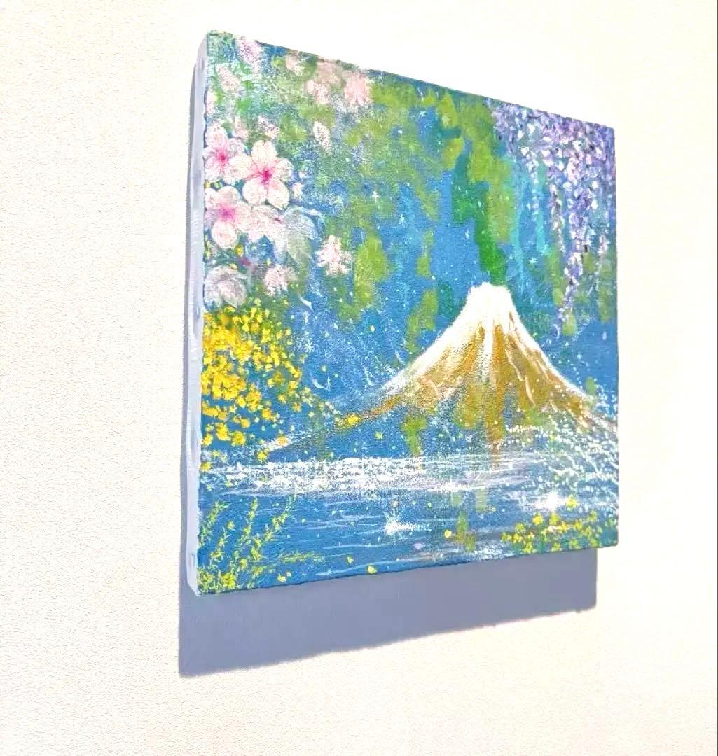富士山との花々　原画　春