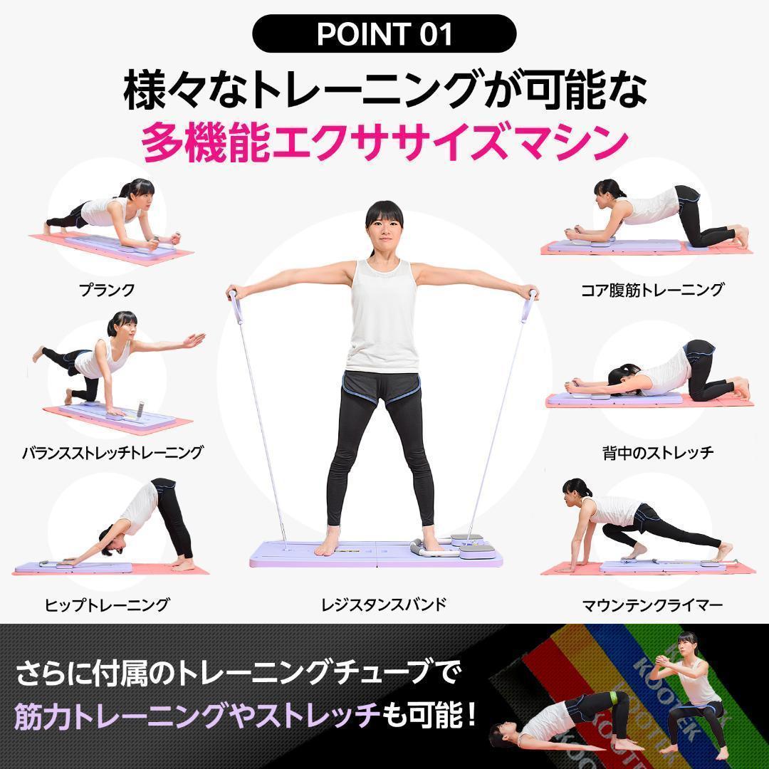 ピラティスボード エクササイズ バンド付属 体幹 筋トレ エクササイズ 2728