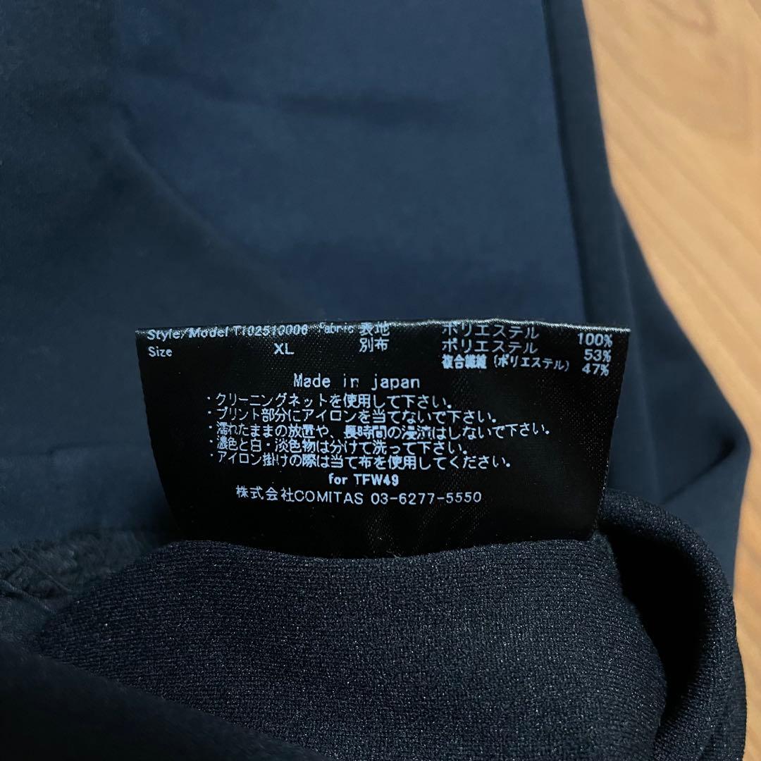 定価3万　TFW49 モックネック　ロングTシャツ ブラック　XL ゴルフ