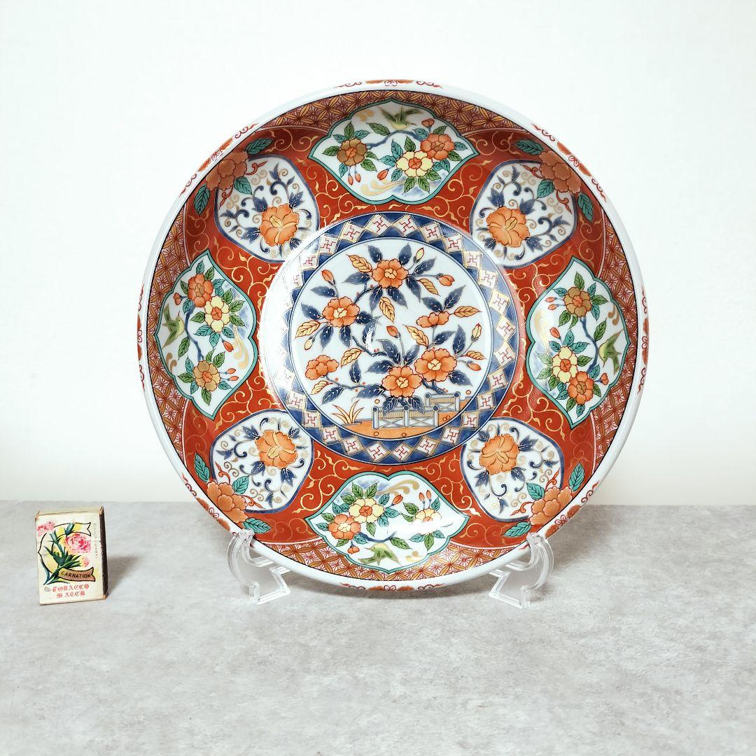 【庫山窯】 金彩赤絵牡丹文 大皿 1枚 金彩 前畑陶器 盛り皿 飾り皿