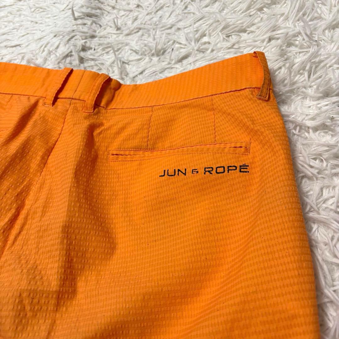 Jun&rope ハーフパンツ ショートパンツ オレンジ シアサッカー