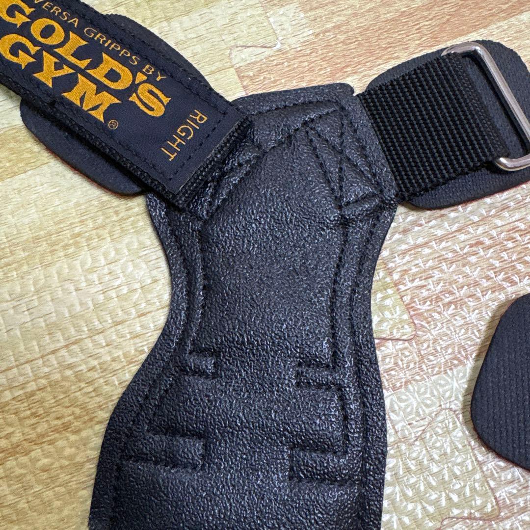 GOLD'S GYM パワーグリップ ブラック/レッド スモール