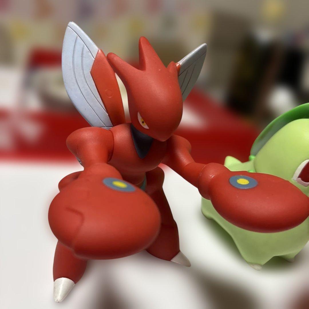 ハッサム　チコリータ　ポケモンdx フィギュア　ソフビ　TOMY