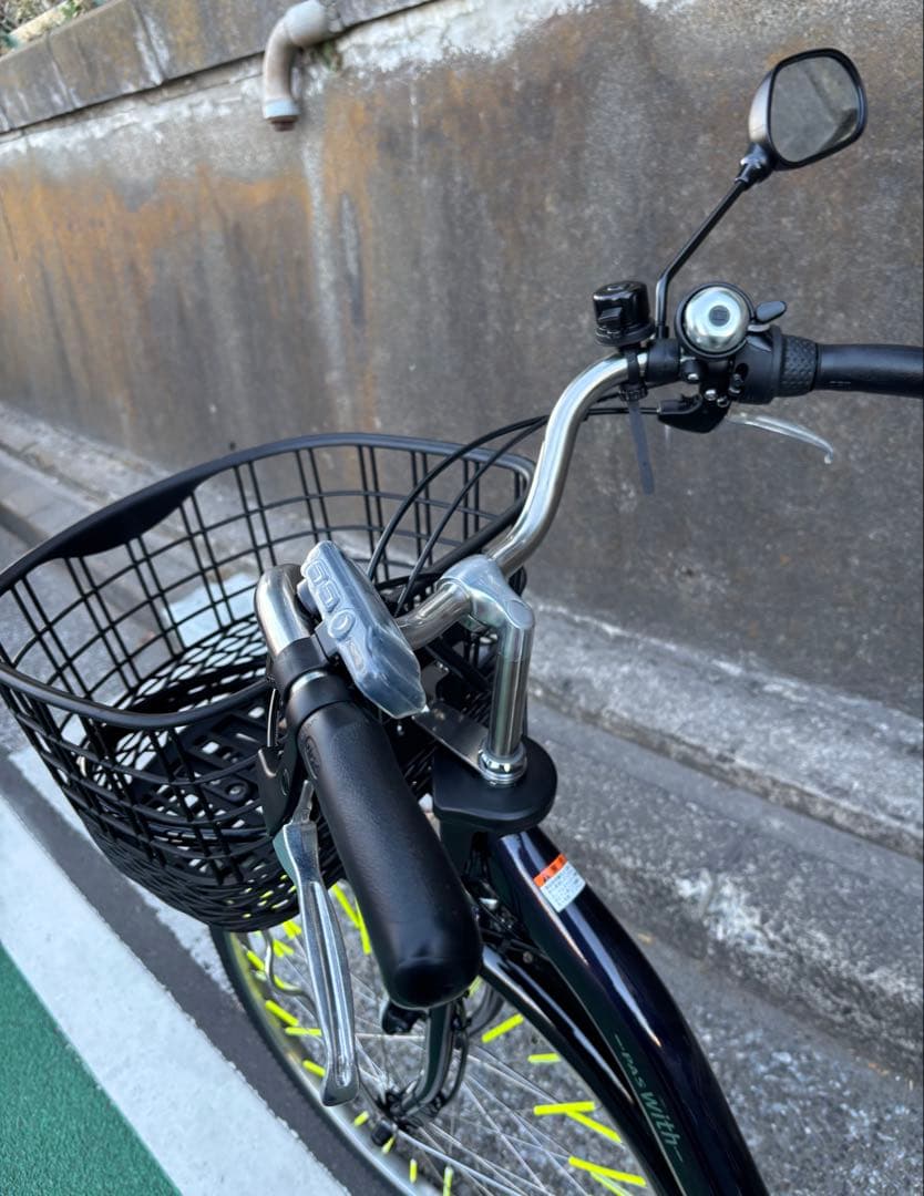 YAMAHA PAS WITH 電動アシスト自転車 15.8Ah 反射板&ミラー