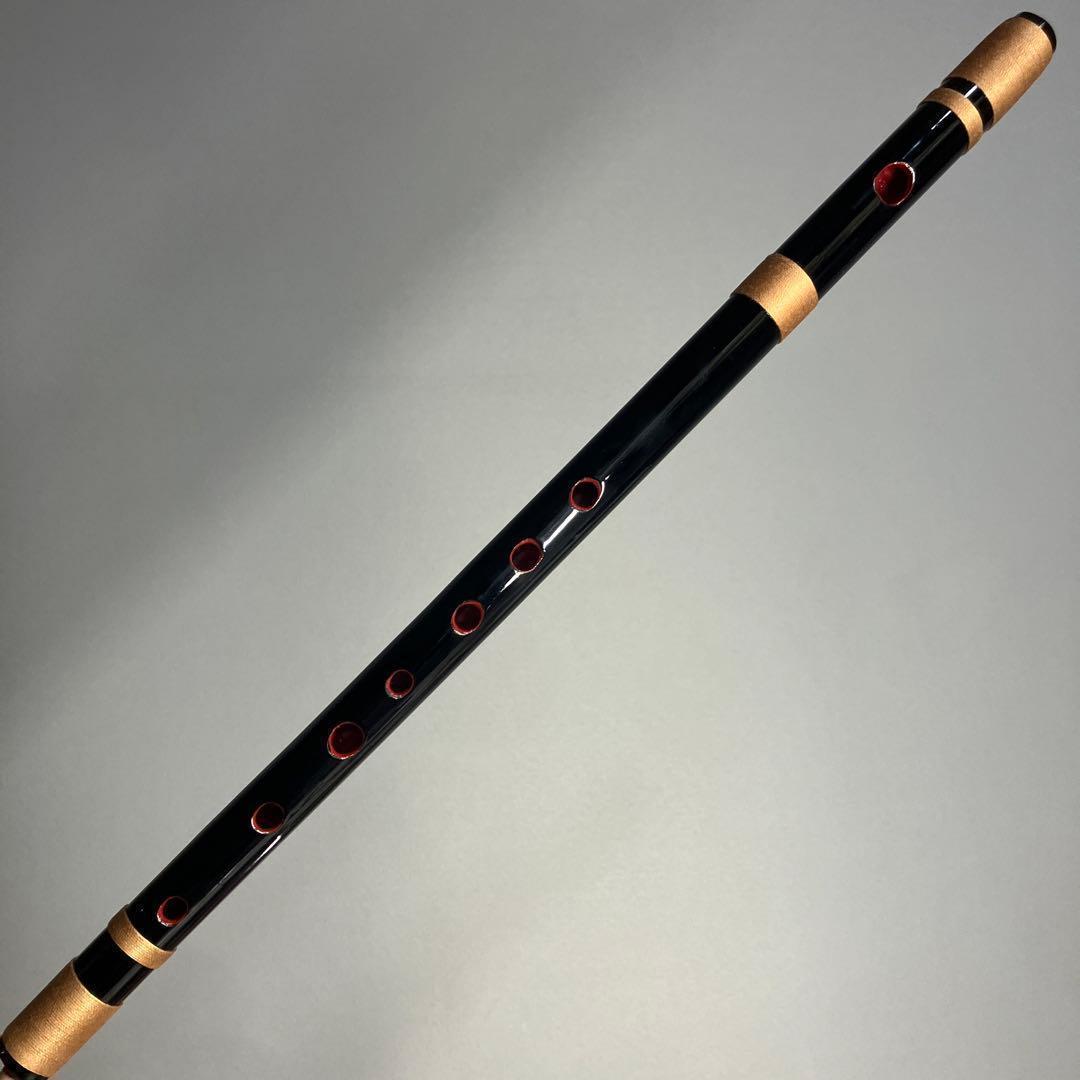 【篠笛七本調子 B菅】ドレミ調 天地糸巻西洋音階 竹笛 和楽器　MR7-132