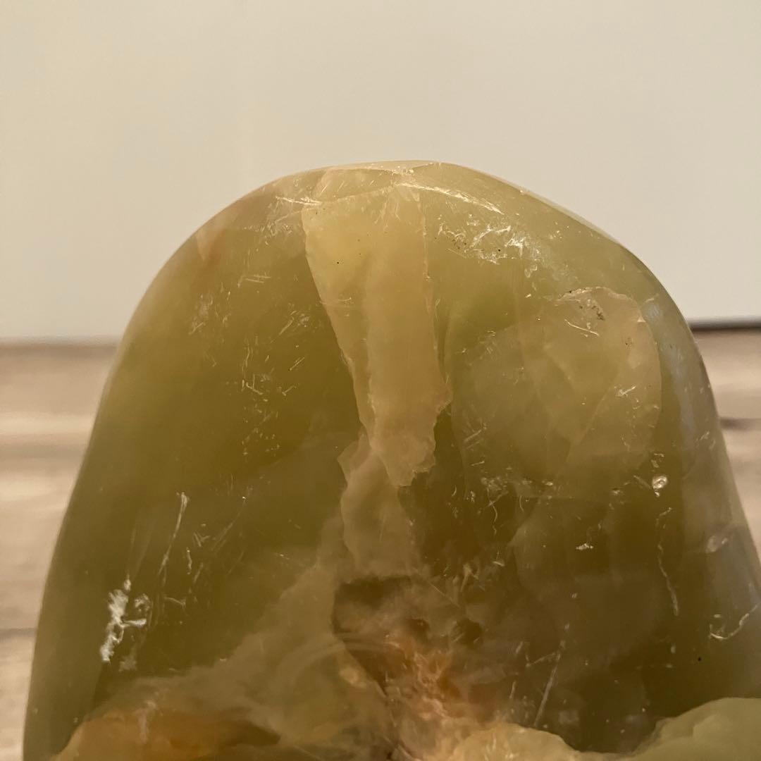 E-4 鑑賞石 天然石 磨き石 置物 木製台座付き 水石 盆石 飾石 骨董