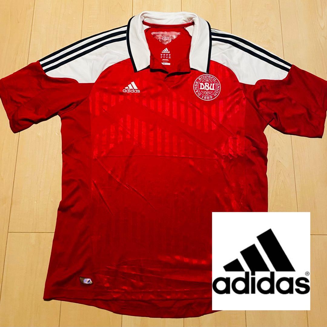 adidasアディダス サッカーデンマーク代表 ユニフォーム ゲームシャツ