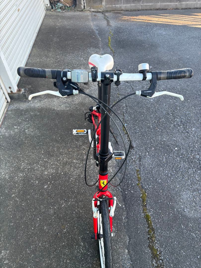 Ferrari 折りたたみ自転車 アルミフレームレッド