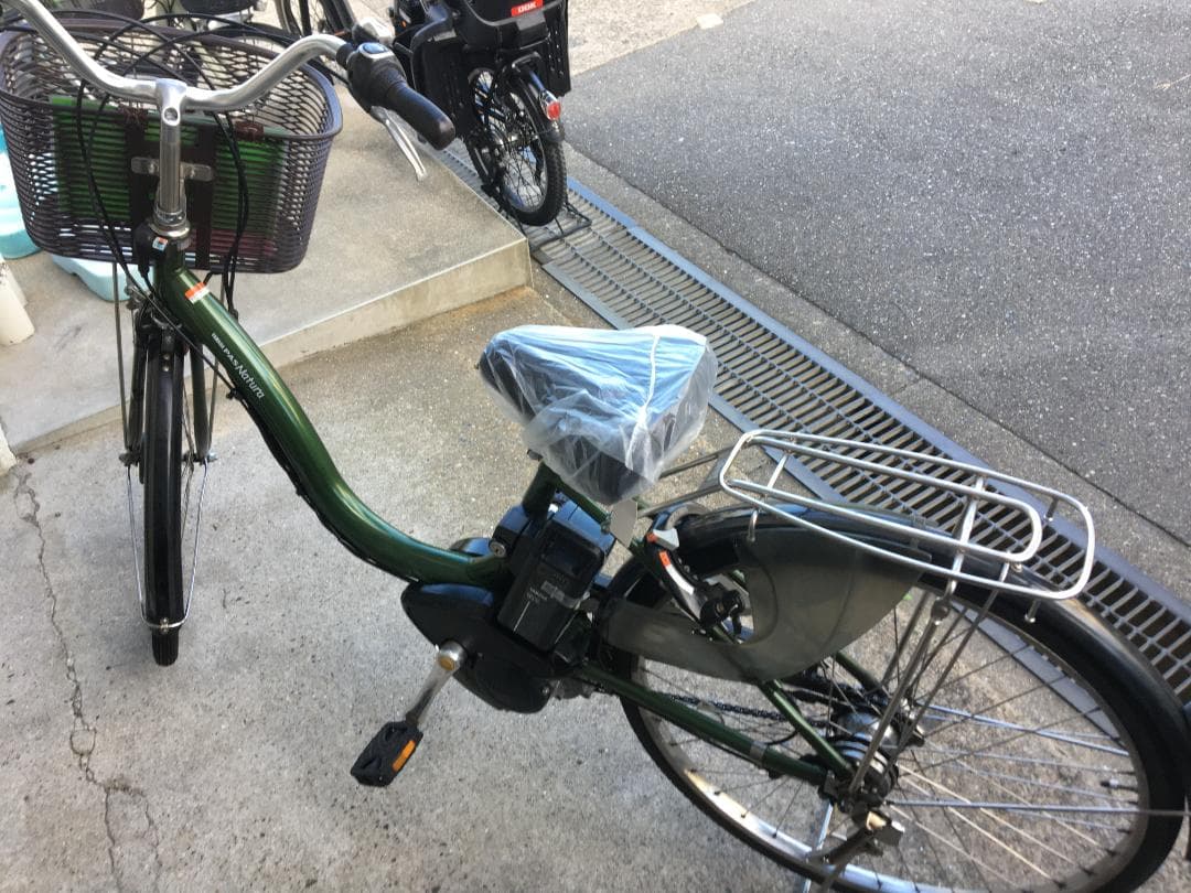 地域限定送料無料　ナチュラ　XLスーパー　12,3AH　緑　神戸市　電動自転車
