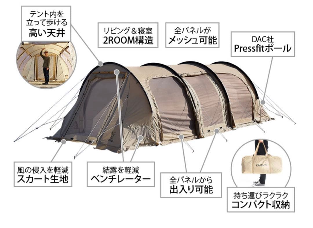 カマボコテント3M & チーズタープM