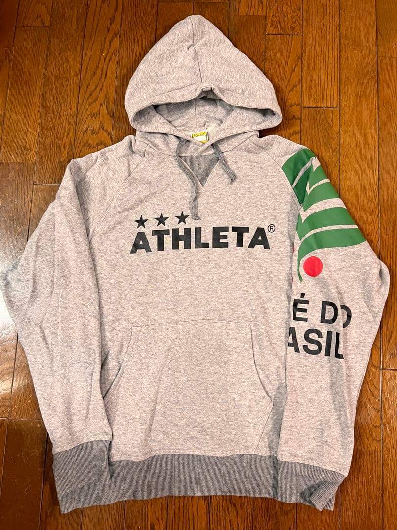 ATHLETA フード付きスウェット グレー Oサイズ