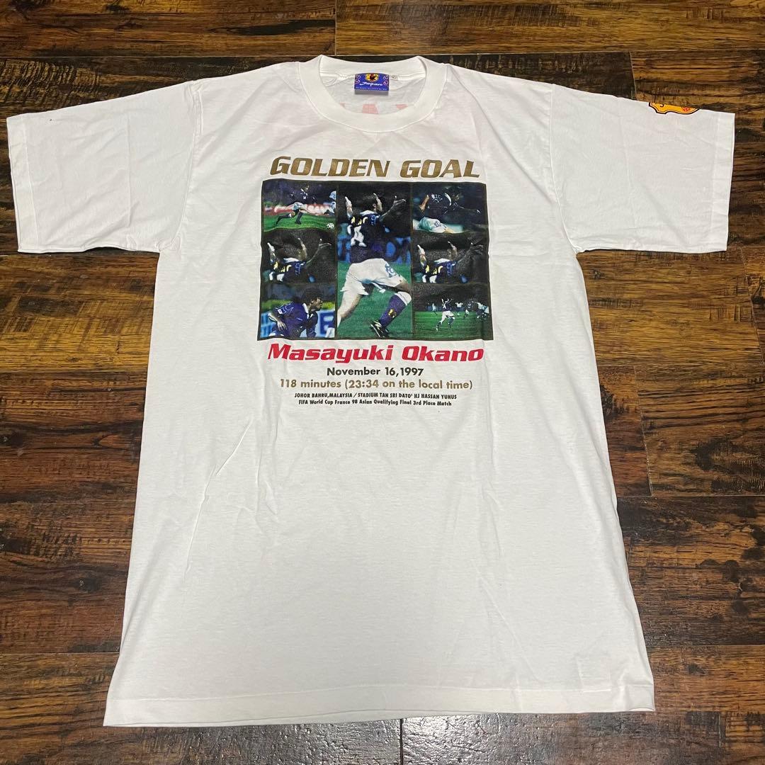 90s 浦和レッズ　日本代表 野人 岡野 雅行 Tシャツ ワールドカップ