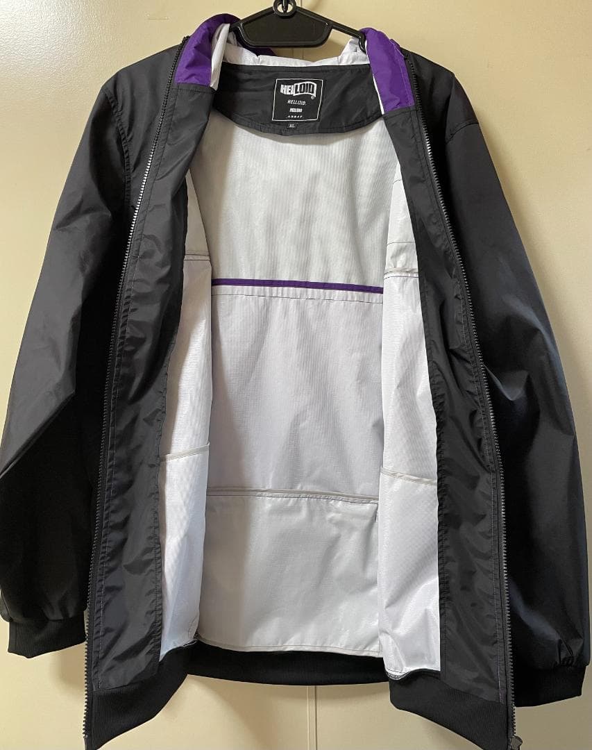 新品未使用HELLOIE RIDE JKT パープルBK XLサイズ55%OFF