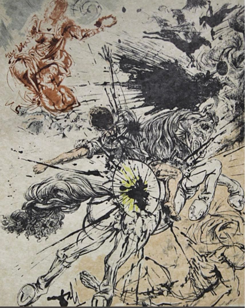 ダリ（Dali） ドンキホーテ（馬）リトグラフ 直筆サイン エディション有り