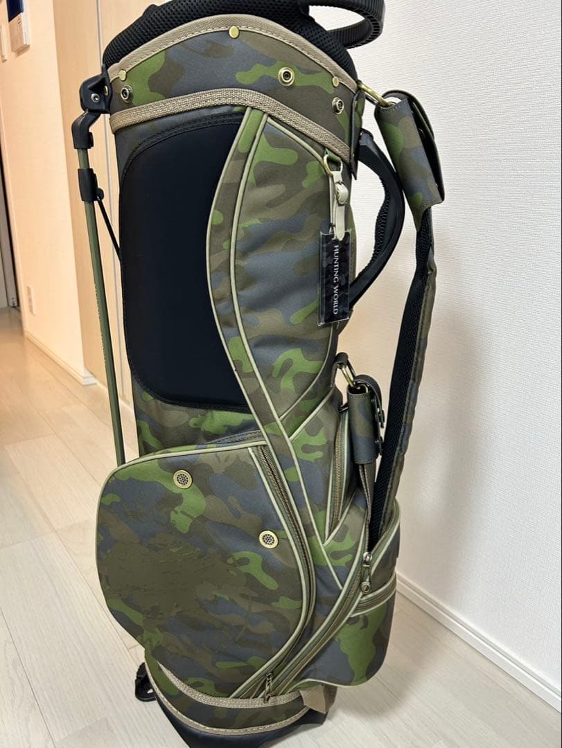 【新品】HUNTING WORLD ゴルフ キャディバッグ　トラベルカバー付き