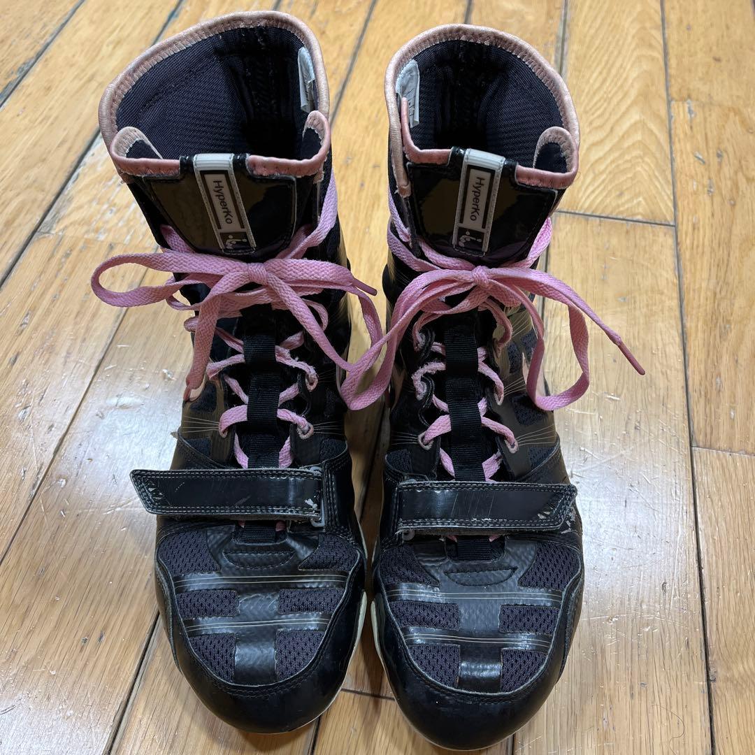 NIKE ボクシングシューズ ハイパーKO ブラック×ピンク 27.5cm