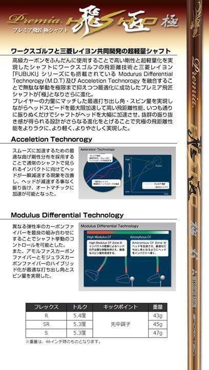 【左】404Yの高反発! マキシマックス LTD2 三菱43gプレミア飛匠仕様
