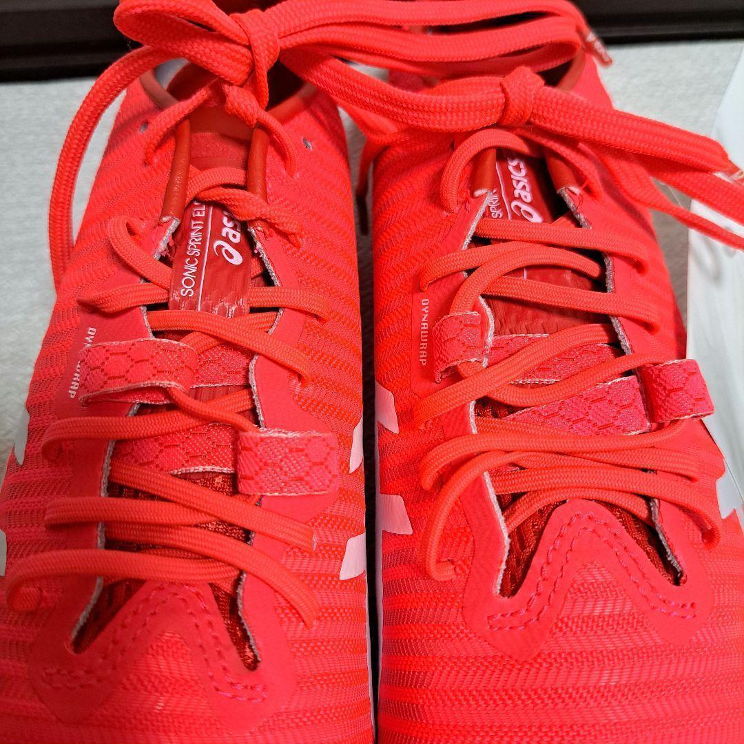 未使用　ASICS スパイクシューズ オレンジ　陸上　アシックス　スポーツ　靴