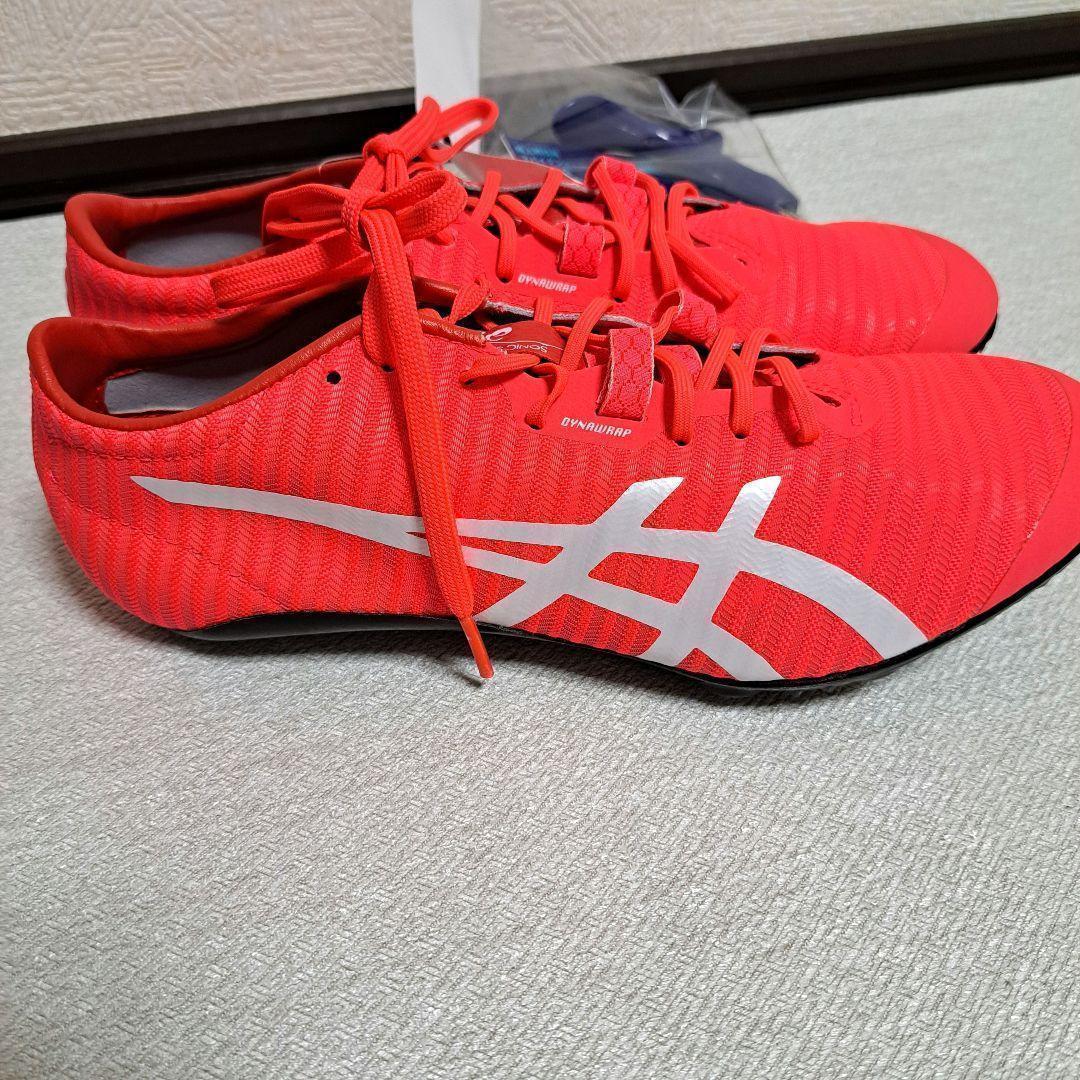 未使用　ASICS スパイクシューズ オレンジ　陸上　アシックス　スポーツ　靴