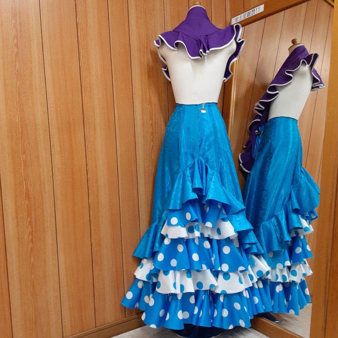 フラメンコ衣装　☆ファルダのみ　気品のある大バラ地模様ジャガード生地♡