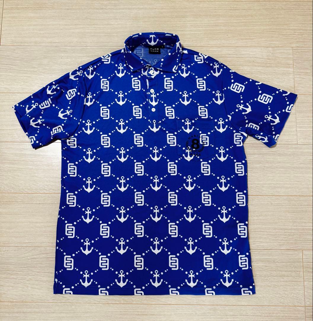 ムータマリンゴルフ モノグラム ジャガード ポロシャツ XL