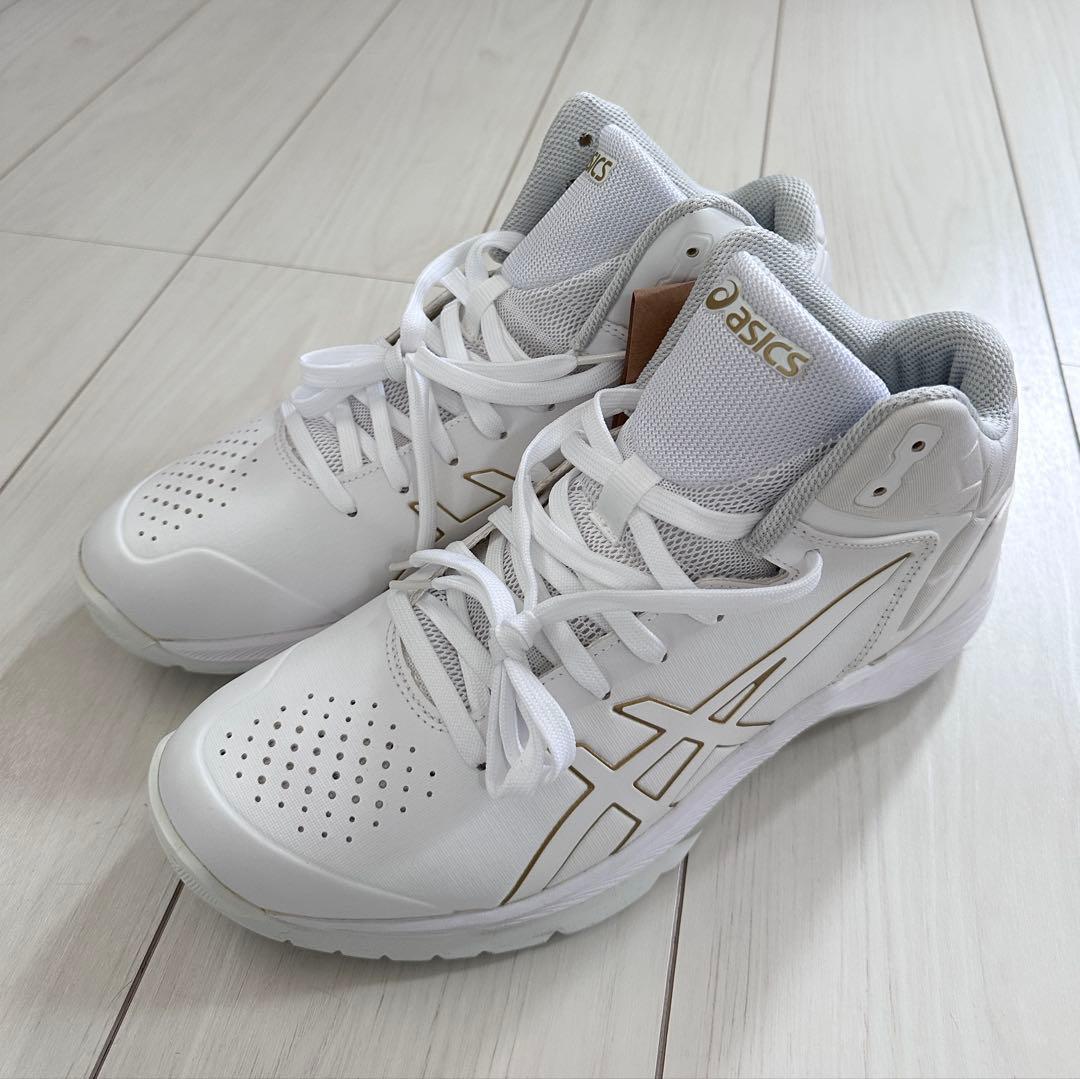 【左右サイズ違い】 特注品 asics バスケットボールシューズ ホワイト