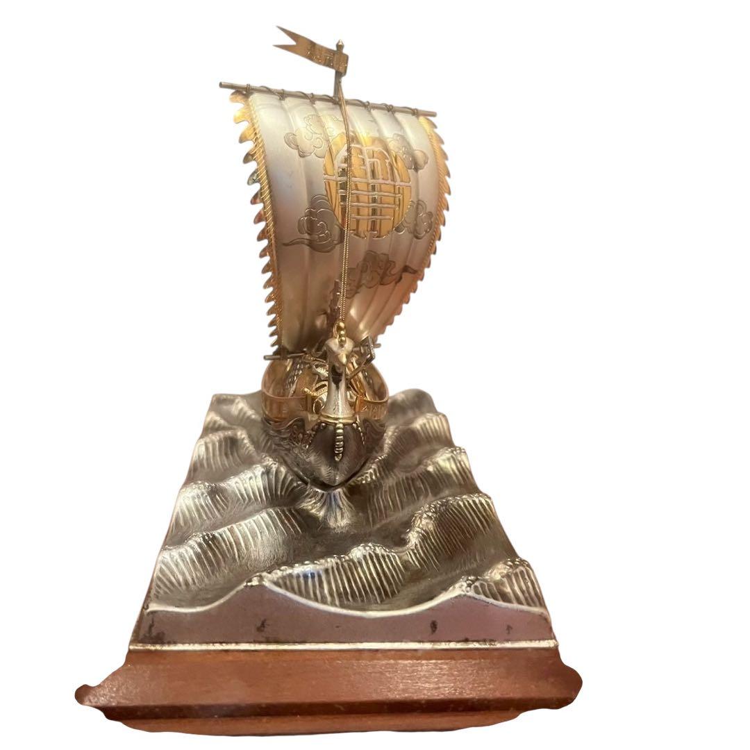 銀製　STERLING960刻印　宝船　船重さ約139g