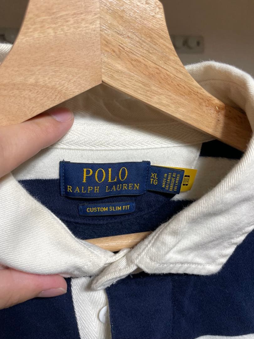 POLO RALPH LAUREN ラガーシャツ ネイビー/ホワイト