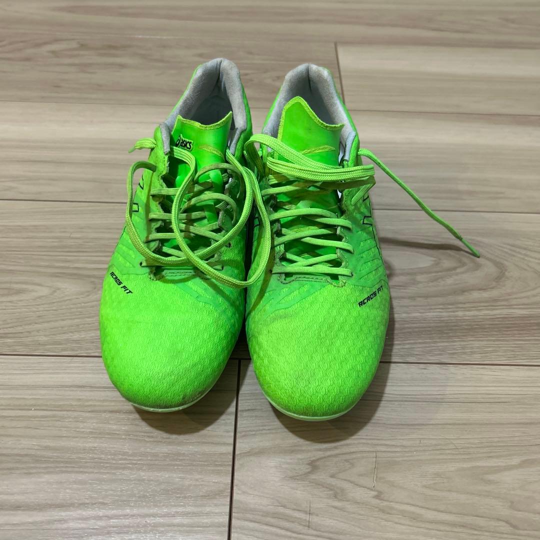 ASICS REACT FIT サッカーシューズ グリーンー　25.0