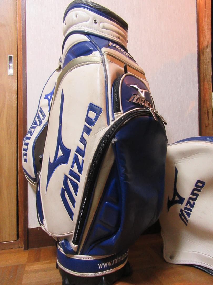 ★☆★ミズノ★Mizuno★3点式★ゴルフバック★白/青★