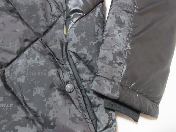 ATHLETAアスレタ迷彩カモフラージュ柄ベンチコートロングコートMフットサル