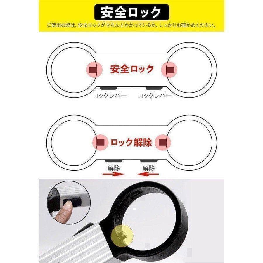 はしご 伸縮 2m ハシゴ 梯子 150kg 自動ロックスライド式 家庭用 54